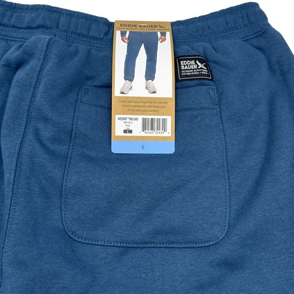 Eddie Bauer Men's Faux Shearling Jogger Sweatpants Size Large - Picture 14 of 16